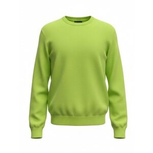 Mode of One Men's Regular-Fit Crewneck Sweater Acid Green size S